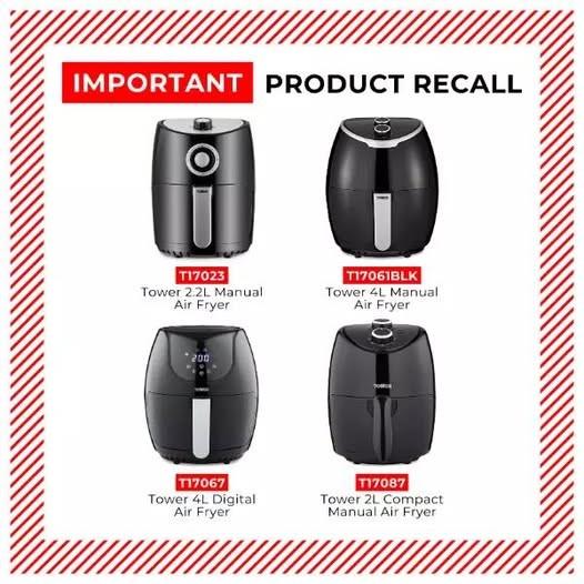 Air Fryer Recall